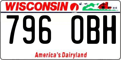 WI license plate 796OBH