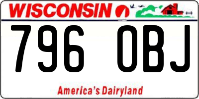 WI license plate 796OBJ