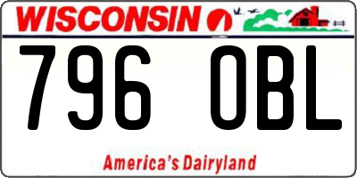 WI license plate 796OBL