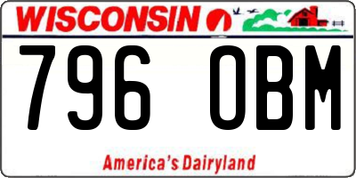 WI license plate 796OBM