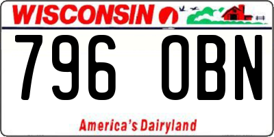 WI license plate 796OBN