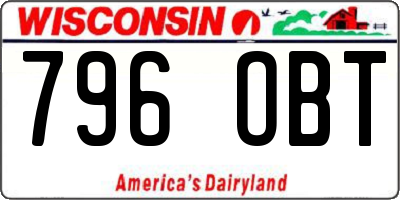 WI license plate 796OBT