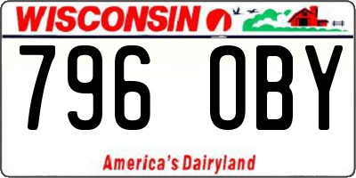 WI license plate 796OBY