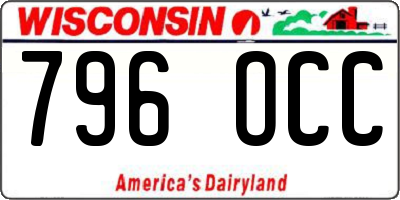 WI license plate 796OCC