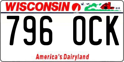 WI license plate 796OCK