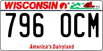 WI license plate 796OCM