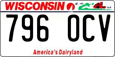 WI license plate 796OCV