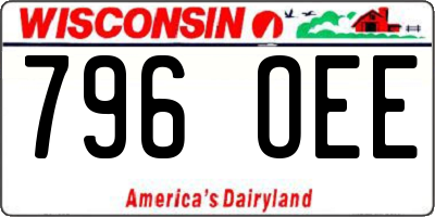WI license plate 796OEE