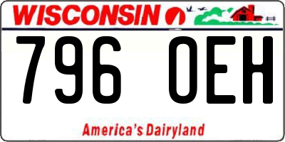 WI license plate 796OEH