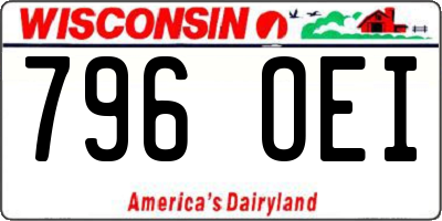 WI license plate 796OEI