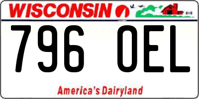 WI license plate 796OEL