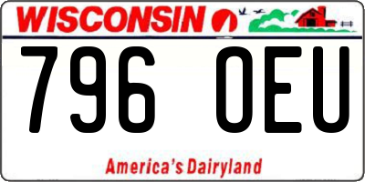 WI license plate 796OEU