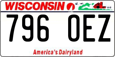 WI license plate 796OEZ