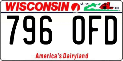 WI license plate 796OFD