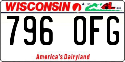 WI license plate 796OFG