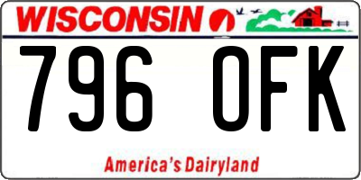 WI license plate 796OFK