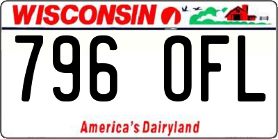 WI license plate 796OFL