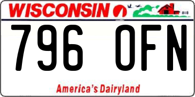 WI license plate 796OFN