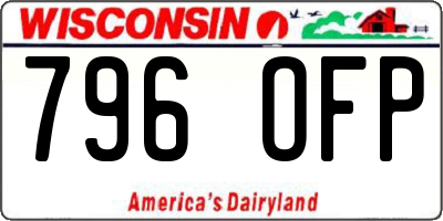 WI license plate 796OFP
