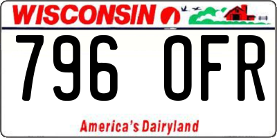 WI license plate 796OFR