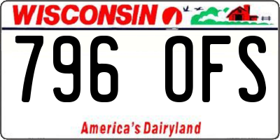WI license plate 796OFS
