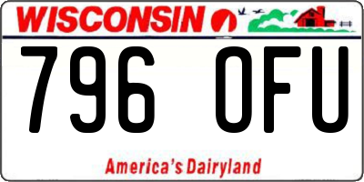 WI license plate 796OFU