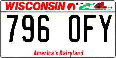WI license plate 796OFY