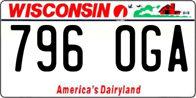 WI license plate 796OGA
