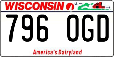 WI license plate 796OGD
