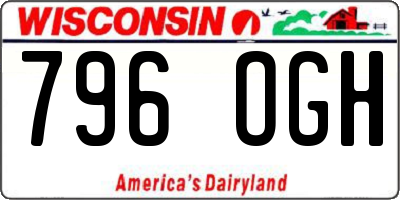 WI license plate 796OGH