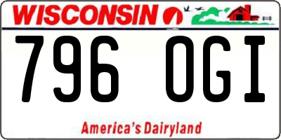 WI license plate 796OGI