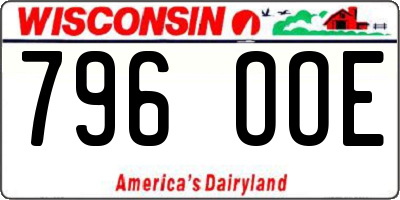 WI license plate 796OOE