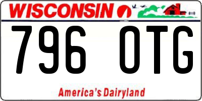 WI license plate 796OTG