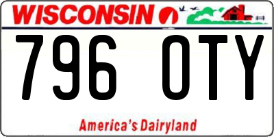 WI license plate 796OTY