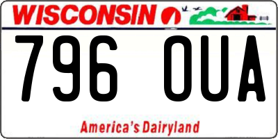 WI license plate 796OUA