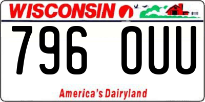 WI license plate 796OUU