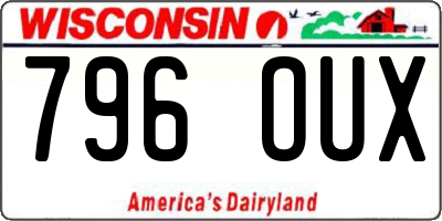 WI license plate 796OUX