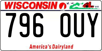 WI license plate 796OUY