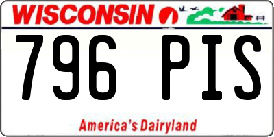 WI license plate 796PIS