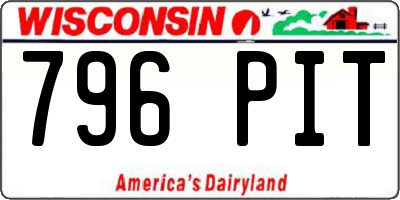 WI license plate 796PIT