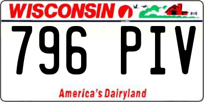WI license plate 796PIV