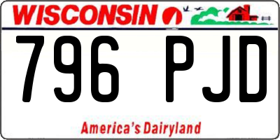 WI license plate 796PJD