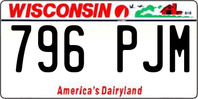 WI license plate 796PJM