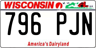 WI license plate 796PJN