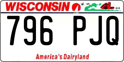 WI license plate 796PJQ