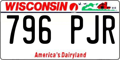 WI license plate 796PJR