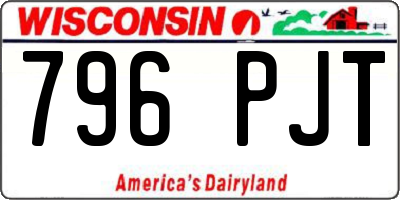 WI license plate 796PJT