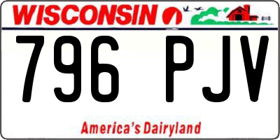 WI license plate 796PJV