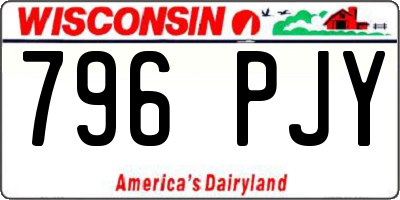 WI license plate 796PJY