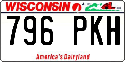 WI license plate 796PKH
